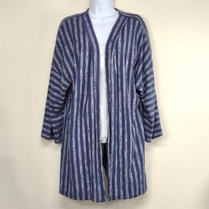 Columbia Medium Navy blue & white striped Cardigan